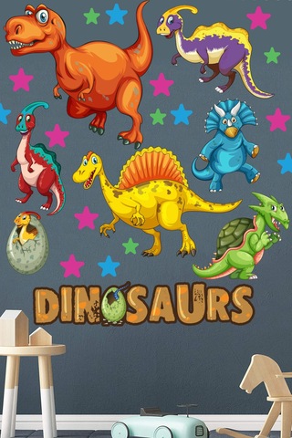 Dinozorlar Temalı Çocuk Odası Duvar Sticker Seti