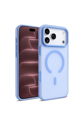 Apple İphone 17 Pro Kılıf M-safe Şarj Özellikli Kuin Kapak Mavi
