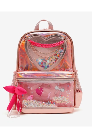 Skechers G Queen Heart Backpack Büyük Kız Çocuk Metalik Pembee Sırt Çantası Sktt30390-spnk