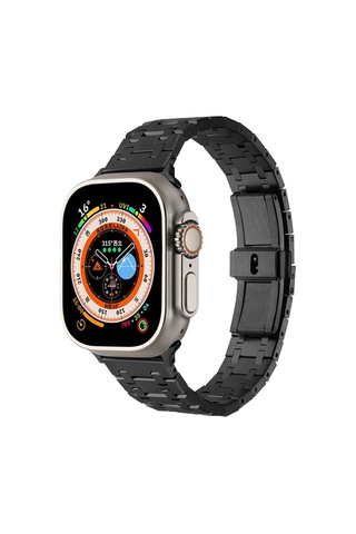 Apple Watch 7 45mm Zore Krd-83 Metal Kordon Pembe
