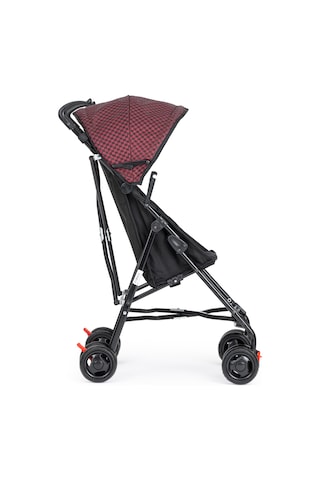 Moony Baby Mb108 Stork Kareli Bordo Baston Bebek Arabası Puset