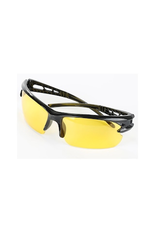 Gözlük UV 400 Siyah Çerçeve Sarı Cam