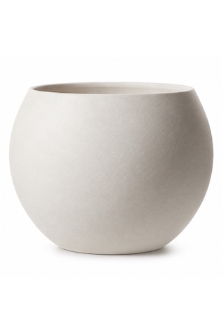 Zevli Dekoratif 27l Küre Saksı Ø35 Cm Beton Görünümlü Modern Salon Ve Bahçe Saksısı 1