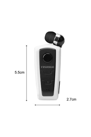 F910 Bluetooth Makaralı Titreşimli Kulak İçi Bluetooth Kulaklık - Beyaz