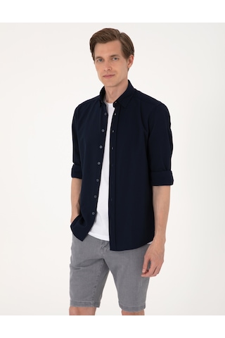 Pierre Cardin Erkek Lacivert Gömlek Desenli 50307162-vr033 Lacivert