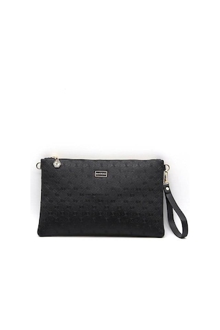 Silver Polo Sp1034 Kadın Portföy & Clutch Logolu Siyah-siyah