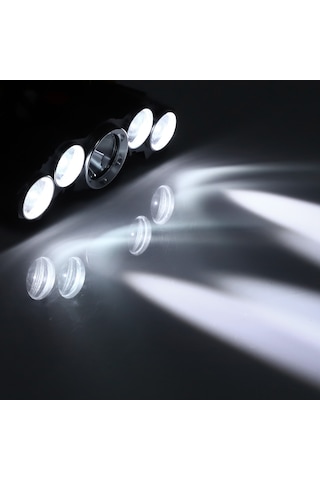 Aubyhe Usb Şarjlı 5 Led Fenerli Kepçe Işığı, 20000lm, Ipx6 Su Geçirmez, Alüminyum-abs, Manevra Eli Boşaltır Pil Yok Diğer