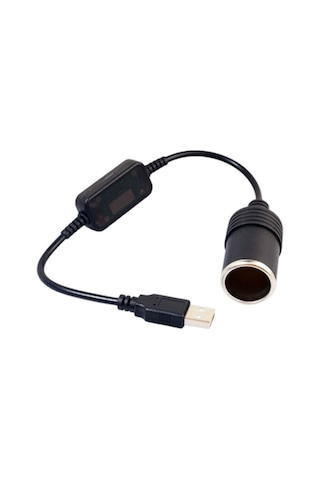 Sones Araç Dönüştürücü Adaptör Kablolu Denetleyici Usb Çakmak Soketi 5 V İla 12 V Güç Adaptörü Kablosu Siyah