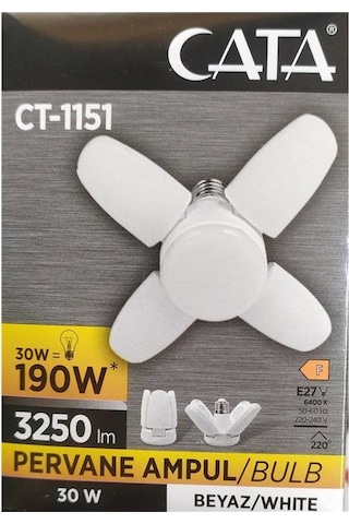 Cata Ct-1151 30 Watt Pervane Ampul Beyaz