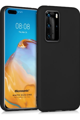Microsonic Matte Silicone Huawei P40 Pro Kilif Siyah 443953950