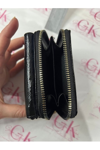 Bonita Zarf Model Rugan Suni Deri Kadın Cüzdan Premium Kalite Siyah