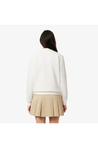 Lacoste Kadın Regular Fit Bisiklet Yaka Sweatshirt Beyaz