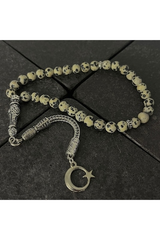 Sertifikalı Dalmaçyalı Jasper 6mm 33lük Doğal Taş Tesbih