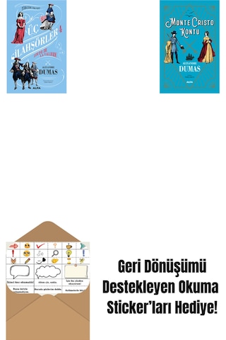 Üç Silahşörler 4 - Louise De La Valliere + Monte Cristo Kontu + Okuma Sticker'ları
