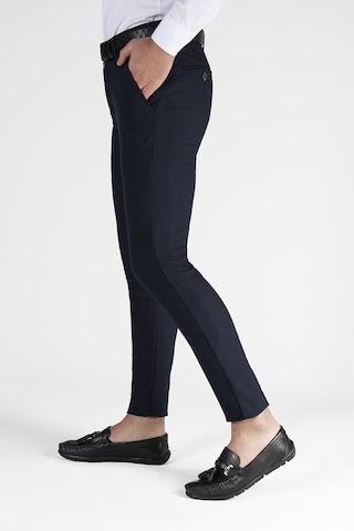 Terapi Men Erkek Slim Fit Nokta Dokulu Italyan Kesim Keten Pantolon 21k-2200420-5 Koyu Lacivert Koyu Lacivert