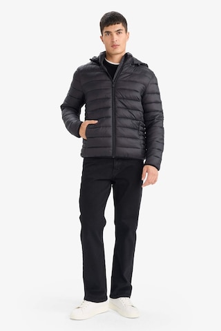 Defacto Su Geçirmez Slim Fit Dar Kesim Kapüşonlu Fermuarlı Şişme Mont N4661az25aubk27 Siyah