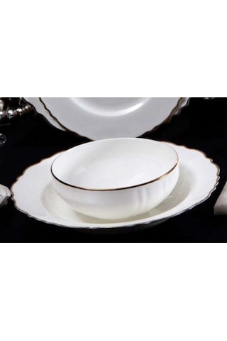 Massimo Victoria Gold 24 Parça Yemek Takımı Beyaz