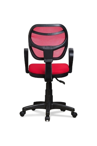 Ev Ve Ofis Çalışma Sandalyesi Bilgisayar Ve Sekreter Koltuğu Bella Model Kırmızı