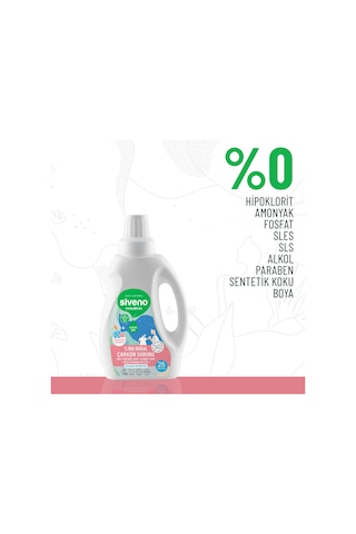 Siveno %100 Doğal Bebek Çamaşır Sabunu Kendinden Yumuşatıcılı Bitkisel Deterjan Konsantre 750 ml X2 Adet