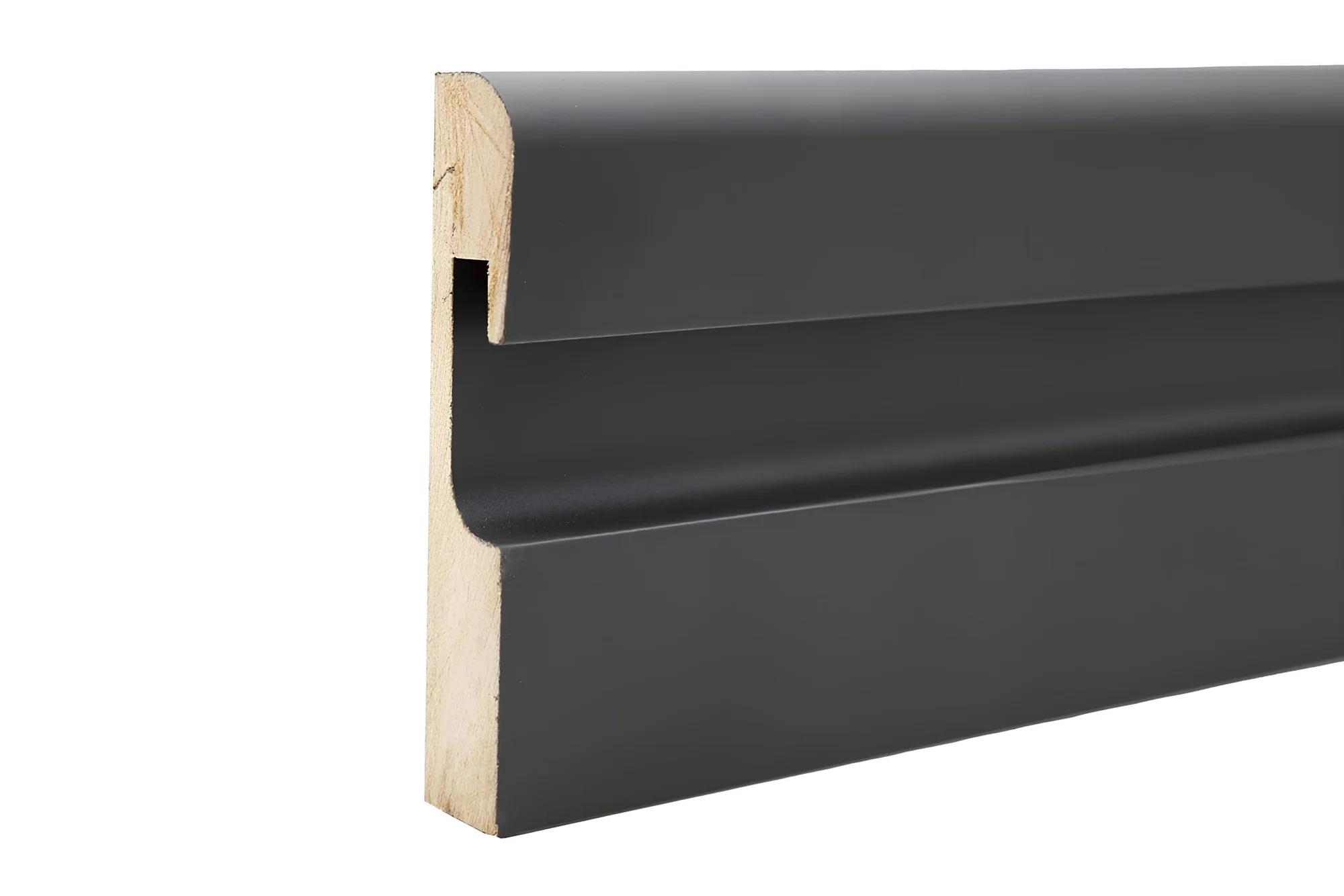 Yalı Serisi Antrasit Ledli Kanallı Ledli Model 12cm Pvc Süpürgelik