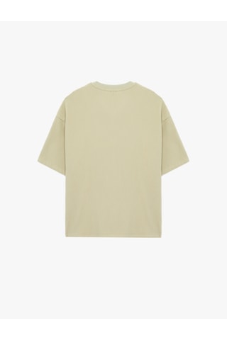 Koton Kısa Kollu Bisiklet Yaka Pamuklu Basic Oversize Tişört Haki 6sam10279mk Haki