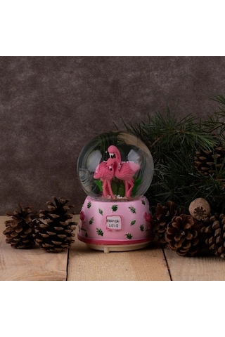 Decolove Dekoratif Kar Küresi - Flamingo