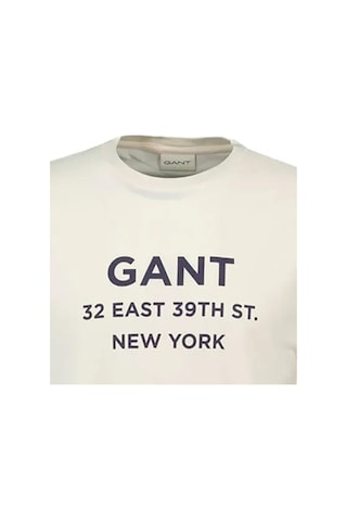 Gant Erkek T-shırt 2003301-130 Krem