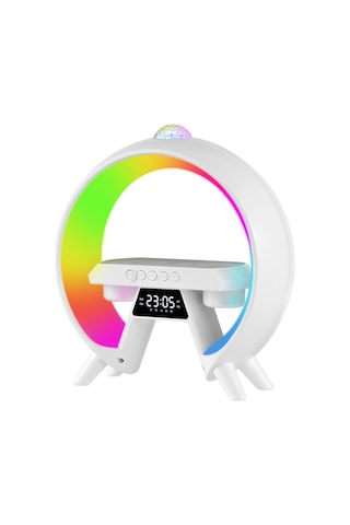 Ranyeek G66 Multifonksiyonel Bluetooth Hoparlör: Renkli Işık Efekti, Zaman Göstergesi, Konuşma Fonksiyonu Ve Kablosuz Şarj İle Taşınabilir Karaoke Sistemi