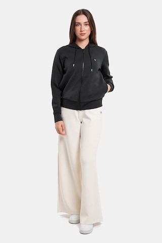 Guess Kadın Olympe Full Kapüşonlu Fermuarlı Sweatshirt - Siyah Siyah