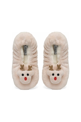 Polaris 605220 Sessiz Taban Kadın Çorap Kışlık Ev Pandufu Pudra