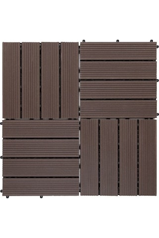 Kompozit Ahşap Karo Deck Kahve - 30X30Cm