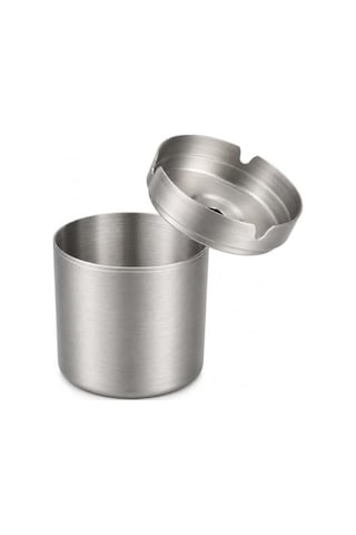 Paslanmaz Çelik Dumansız Küllük, Tamamı Metal İç Dış Mekan Kokusuz Oto Kül Tablası