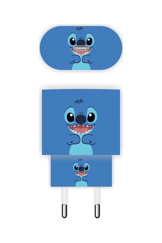 Iphone 20w Şarj Aleti Kaplaması Stitch Şarj Aleti Sticker