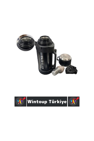 Termos Gündelik Ofis Kamp Outdoor Piknik Sızdırmaz Kapaklı Çift Katmanlı Vakumlu Mug Termos 2000 Ml Çok Renkli