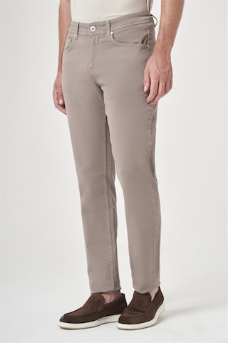 İmza Bej 5 Cep Gabardin Slim Fit Pamuklu Denim Jean Kot Pantolon 1003260317 Açık Bej
