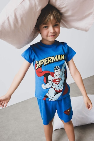 DeFacto Erkek Bebek Superman Pijama Takımı Kısa Kollu Penye Üst Beli Lastikli Şort E1189A525HSBE64