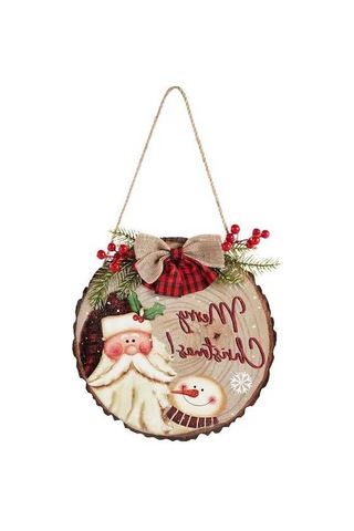 Fortunelane Noel Geri Dönüş Tahtası Ahşap 30cm, Santa Desenli, Bowliyle Zenginleştirilmiş, Duvar/anahtar Takımı, Çok Renkli, İç/d Çok Renkli