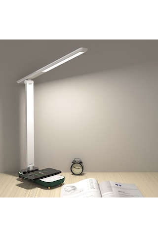 Cbtx Tb-76swk Masa Lambası Göz Bakımı Dokunmatik Kontrol Led Masa Lambası, 15w Kablosuz Şarj Fonksiyonlu