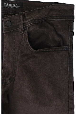 Denim Cartel Dmctekstil Erkek Kahverengi Yüksek Bel Rahat Kesim Boru Paça Büyük Beden Jean Pantolon