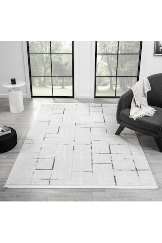 Mariesse Home Aspendos Akrilik Dokuma Salon Mutfak Koridor Kesme Yolluk Dokuma Makine Halısı 5118-gri