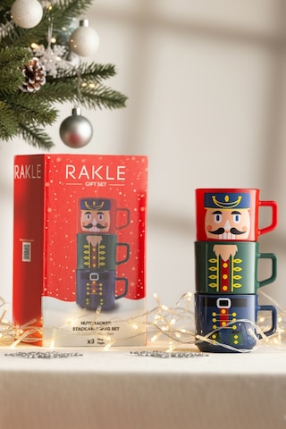 Nutcracker 3'lü Stackable Kupa Seti 180 Cc Renkli