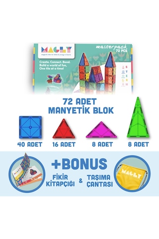 Magly 3 Boyutlu 72 Parça Manyetik Yapı Blokları