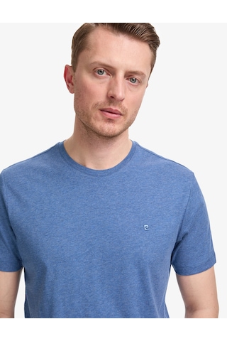 Pierre Cardin Erkek İndigo Melanj Tişört Basic 50325299-vr155