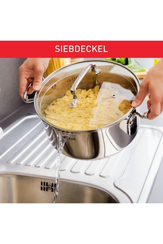 Tefal Duetto Plus 3 Parçalı Tencere Seti 16/20/24 Cm + Tencere 16 Cm + 3 Kapak, İndüksiyona, Termofüzyona, Ölçüm İşaretlerine Uygun, Bulaşık Makinesinde Yıkanabilir, Fırına Uygun, Paslanmaz Çelik Siyah
