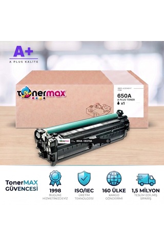 Hp 650a Ce270a Siyah Uyumlu Toner A Plus / Color Laserjet Enterprise Cp5525 / M750