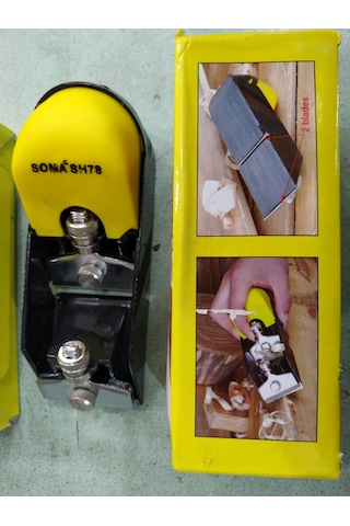 Soma Avuçiçi Mini Ahşap Rende Ufak Planya Çift Bıçak