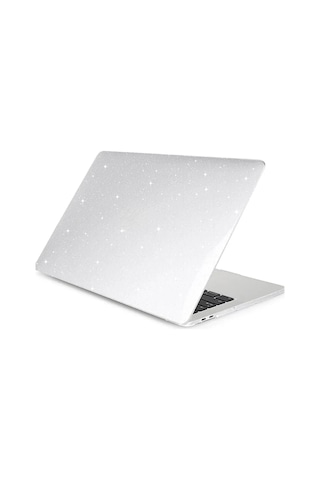 Macbook Uyumlu Air 13.3 Air M1 2020 Kılıf A1932 - A2174 - A2337 Simli Parlak Transparan Kapak Çok Renkli