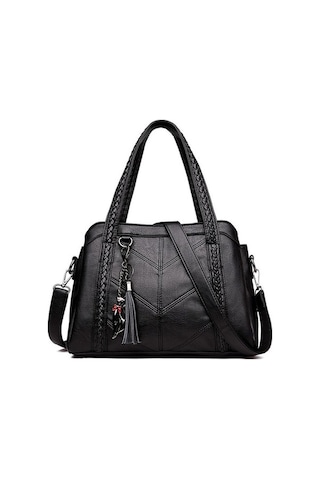 Shidai888 Yüksek Kaliteli Deri Tote Çanta Çanta, Kadın Çanta Siyah