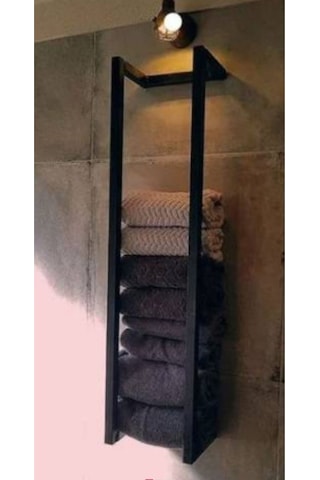 Banyo Havlu Rafı Siyah