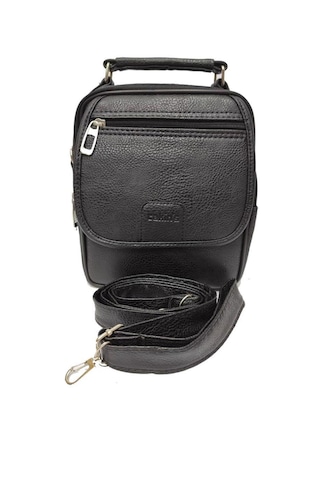 Trg Polo Küçük Cakins 21003 Deri Erkek El Çantası Siyah